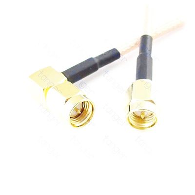 10x 20 SMA Male to Male Plug Right Angle 90 Degree connectorRG316 RG-316 RF Coax Pigtail Jumper Cable 20inch 50cm
