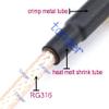 10x RG316 SMA Male to Male Plug Double 90 Degree Right Angle Connector RF Coax Pigtail RG-316 Cable 20 inch 20" 50cm view 2