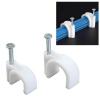 Pilipane 100 PCS 5mm Steel Nail Line Clips, for Long-Lasting Cable Fixing Clips for Neat Cord Management on Wall view 2