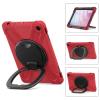 360  Rotation Portable Case for Fire HD 10 2023 10.1 inch Tablet, Rugged Case Rotating Stand Hand Strap Shoulder Carrying Strap Outdoor Cover,Red view 4