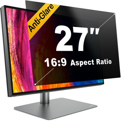 TOPrivaTech Privacy Screen for Computer Monitor (27 inch 8-Pack) - 30 Side View Protection, Anti-Glare, with Blue Light & UV Filtering- PET Material - For Desktop Monitors