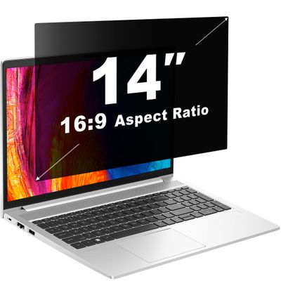 TOPrivaTech Laptop Screen Privacy Shield (14 inch 3-Pack) - 30 Side View Protection, Anti-Glare, with Blue Light & UV Filtering- PET Material - for Laptops