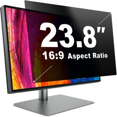 TOPrivaTech Privacy Screen for Computer Monitor (23.8 inch 7-Pack) - 30 Side View Protection, Anti-Glare, with Blue Light & UV Filtering- PET Material - for Desktop Monitors