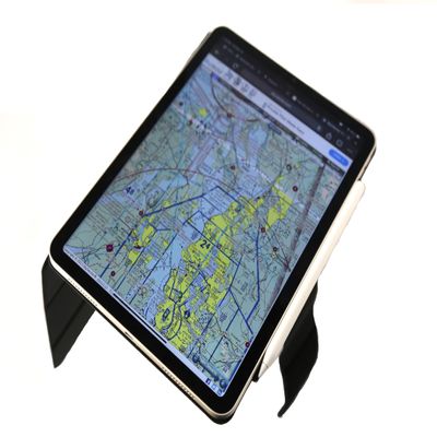 Crystal Pilot Magnetic Folio Kneeboard and Large VFR/METAR Cheat Sheet. Compatible with 10.9 in 5th Generation_iPad_Air