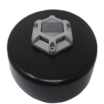 JSP Manufacturing Flat Dock Piling Cap with Outdoor Solar Powered Waterproof LED Light | Black or White Caps 8" 9" 10" 11" 12" (Black, 10 inch)