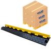 Kable Kontrol Atlas Heavy Duty Cable Protector Ramp - 1 Channel Bulk Wholesale Pallet - 10 Pcs - 39" Long Black & Yellow - 24,000 Lbs Capacity - Rubber Speed Bump Wire Protector Cord Cover - CP9896 view 1
