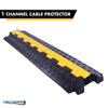 Kable Kontrol Atlas Heavy Duty Cable Protector Ramp - 1 Channel Bulk Wholesale Pallet - 10 Pcs - 39" Long Black & Yellow - 24,000 Lbs Capacity - Rubber Speed Bump Wire Protector Cord Cover - CP9896 view 2