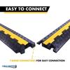 Kable Kontrol Atlas Heavy Duty Cable Protector Ramp - 1 Channel Bulk Wholesale Pallet - 10 Pcs - 39" Long Black & Yellow - 24,000 Lbs Capacity - Rubber Speed Bump Wire Protector Cord Cover - CP9896 view 4