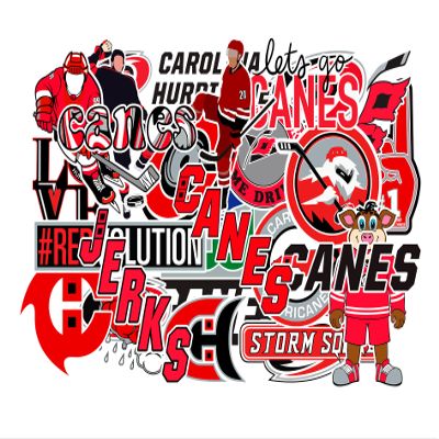 25 PCS Carolina American Hurricanes Hockey Stickers for Water Bottle, Laptop, Bicycle, Computer, Motorcycle, Travel Case, Car Decal Decoration Stickers