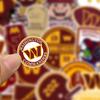 20PCS Washington Stickers Pack Commander  Washington Football and Rugby Decals for Water Bottle, Laptop, Car, Helmet, Scrapbook  Waterproof Vinyl Washington Gifts for Kids Teens Adults Fans view 2