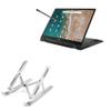 BoxWave Stand and Mount Compatible with ASUS Chromebook Enterprise CX5 (CX9460) - Compact QuickSwitch Stand, Portable Multi Angle Viewing Foldable Riser - Metallic Silver view 1