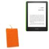 BoxWave Case Compatible with Amazon Kindle Paperwhite Kids - Velvet Pouch, Soft Velour Fabric Bag Sleeve with Drawstring - Bold Orange view 1