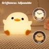 YuanDian Dodo Duck LED Night Light - Cute Silicone Duck Lamp for Bedrooms, Living Room - Rechargeable, Touch Sensor Bedside Table Lamp view 2