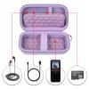 MP3 & MP4 Player Case for SOULCKER/G.G.Martinsen/Grtdhx/iPod Nano/Sandisk Music Player/Sony NW-A45 and Other Music Players with Bluetooth. Fit for Earbuds, USB Cable, Memory Card - Purple view 2