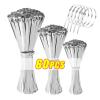 60/20Pcs Stainless Steel Cable Ties Reusable Self-Sealing Fastening Metal Cable Organizer (Color : 40PCS, Size : 4.6X200MM) view 3