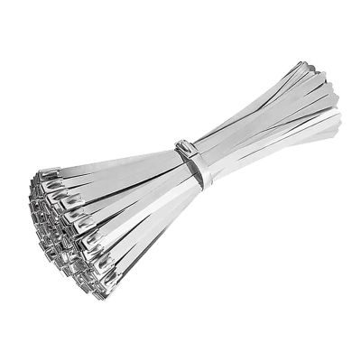 60/20Pcs Stainless Steel Cable Ties Reusable Self-Sealing Fastening Metal Cable Organizer (Color : 20PCS, Size : 4.6X200MM)