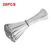 60/20Pcs Stainless Steel Cable Ties Reusable Self-Sealing Fastening Metal Cable Organizer (Color : 20PCS, Size : 4.6X200MM) view 2