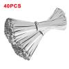 60/20Pcs Metal Cable Ties Stainless Steel Self-Sealing Fastening Lock up Reusable Wire Straps Organizer (Color : 40PCS, Size : 4.6X300MM) view 2