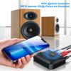 KAIY Bluetooth Receiver for Home Stereo, Bluetooth to RCA Adapter with NFC-Enabled, 3.5mm Audio Adapter Support USB Flash Drive/TF Card, Wireless Audio Receivers for HiFi Music Stereo System view 4