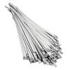 20/40Pcs Stainless Steel Cable Ties Reusable Metal Hardware Cable Organizer Self-Sealing Fastening (Color : Silver, Size : 20Pcs 4.6X150MM) view 1