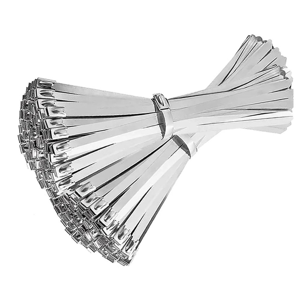60/20Pcs Stainless Steel Cable Ties Reusable Self-Sealing Fastening Metal Cable Organizer (Color : 40PCS, Size : 4.6X300MM)