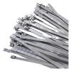 10/200Pcs Stainless Steel Cable Ties Reusable Self-Sealing Fastening Metal Hardware Cable Organizer (Color : 30 pcs, Size : 4.6x800mm) view 1