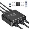 QINGLER Upgrade Ethernet Splitter 1 to 4 High Speed 1000Mbps RJ45 Internet LAN Splitter [4 Devices Simultaneous Networking] with USB Power Cable for Cat5/5e/6/7/8 Cable view 1