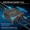 QINGLER Upgrade Ethernet Splitter 1 to 4 High Speed 1000Mbps RJ45 Internet LAN Splitter [4 Devices Simultaneous Networking] with USB Power Cable for Cat5/5e/6/7/8 Cable view 3