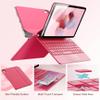 GreenLaw for iPad 11th(A16,2025)/10th(2022) Generation Case with Keyboard, Magic-Style Keyboard Stand, 7 Color Backlit, Stain-Resistant Surface, Multi-Touch Trackpad, Viva Magenta view 3