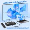 2x2 HDMI 4K Video Wall Controller with Media Player Function,4K@30HZ TV Wall Processor, 8 Display Modes 1x1 1x2 1x3 1x4 2x2 2x1 3x1 4x1 with Remote Control, 180Rotate,with for 4x1-1 HDMI Input/Output view 3