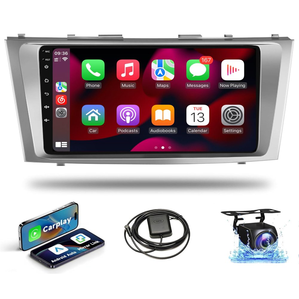 Leadfan Android Car Stereo for Toyota Camry 2006-2011 with Apple CarPlay & Android Auto HD Touch Screen Radio in-Dash Car WiFi GPS Navigation, Back-up Camera, Bluetooth, Voice Control, SWC, USB