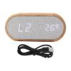 Xcello Wooden Alarm Clock with USB Wireless Charging, Wood LED Digital Display, Sound Control for Bedroom Multifunctional Gift view 1