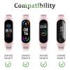 Amzpas Nylon Bands for Xiaomi Mi Band 5 / Mi Band 6, 3 Pack Soft Cloth Watch Straps Adjustable Breathable Replacement Wristbands for Women Men, Pink Sand/Mint Green/Seashell view 3