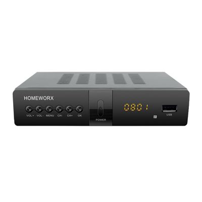 ATSC Digital Converter Box with TV Tuner, TV Recording, USB Multimedia Function, 1080P HDMI, Metal Case, Clear QAM, by Mediasonic HomeWorx (HW250STB)