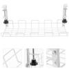 Gadpiparty Multi-Functional Rack Efficient Wire Storage Organizer for Office Home and Study Easy Installation Tidy Workstation Versatile Tray for Electric Cords and Computer Cables Simple view 2