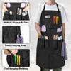 HODRANT Barber Apron for Men & Women, Water-resistant Hair Stylist Apron with Multiple Pockets & Adjustable Neck Strap for Hairdresser, Cosmetology view 3