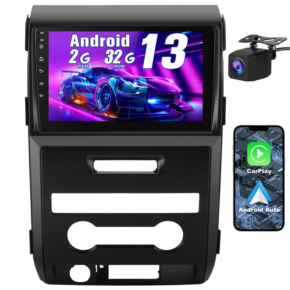 AWESAFE Android 13 Car Stereo for Ford F150 2009 2010 2011 2012, Wireless Carplay Android Auto Android 9 inch Touchscreen F150 Radio Replacement with GPS Navigation Bluetooth WiFi
