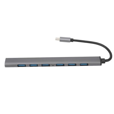 OUKENS 7 in 1 Type C Hub, Aluminium Alloy Docking Station Multiport Adapter Dongle Plug and Play USB C Hub USB Data Ports for PC,Type C Docking Station