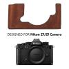 MUZIRI KINOKOO Z f Zf Case, Genuine Leather Protective Half Case Compatible for Z f/Zf Camera - with Opening Bottom and Hand Grip Design - Brown view 2