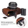 MUZIRI KINOKOO Z f Zf Case, Genuine Leather Protective Half Case Compatible for Z f/Zf Camera - with Opening Bottom and Hand Grip Design - Brown view 3