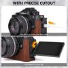 MUZIRI KINOKOO Z f Zf Case, Genuine Leather Protective Half Case Compatible for Z f/Zf Camera - with Opening Bottom and Hand Grip Design - Brown view 4