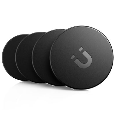 4 Pack Ultra Magnetic Holder for Air Tag | Waterproof | Shatterproof | Minimalist Design | Compatible with Apple Air Tag, Extra 3M Tape for Optional Mounting, for Air Tag Magnetic Case for Car -Black
