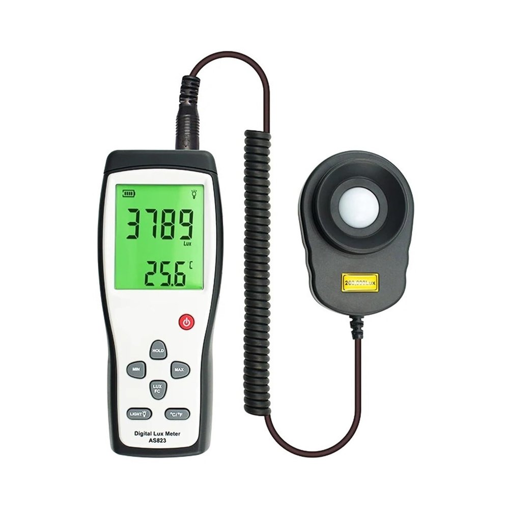 FUNTLY Professional Digital Luxmeter Sensor AS823 Lux Meter Light Meter 200,000lux Photometer Illuminometer Spectrometer