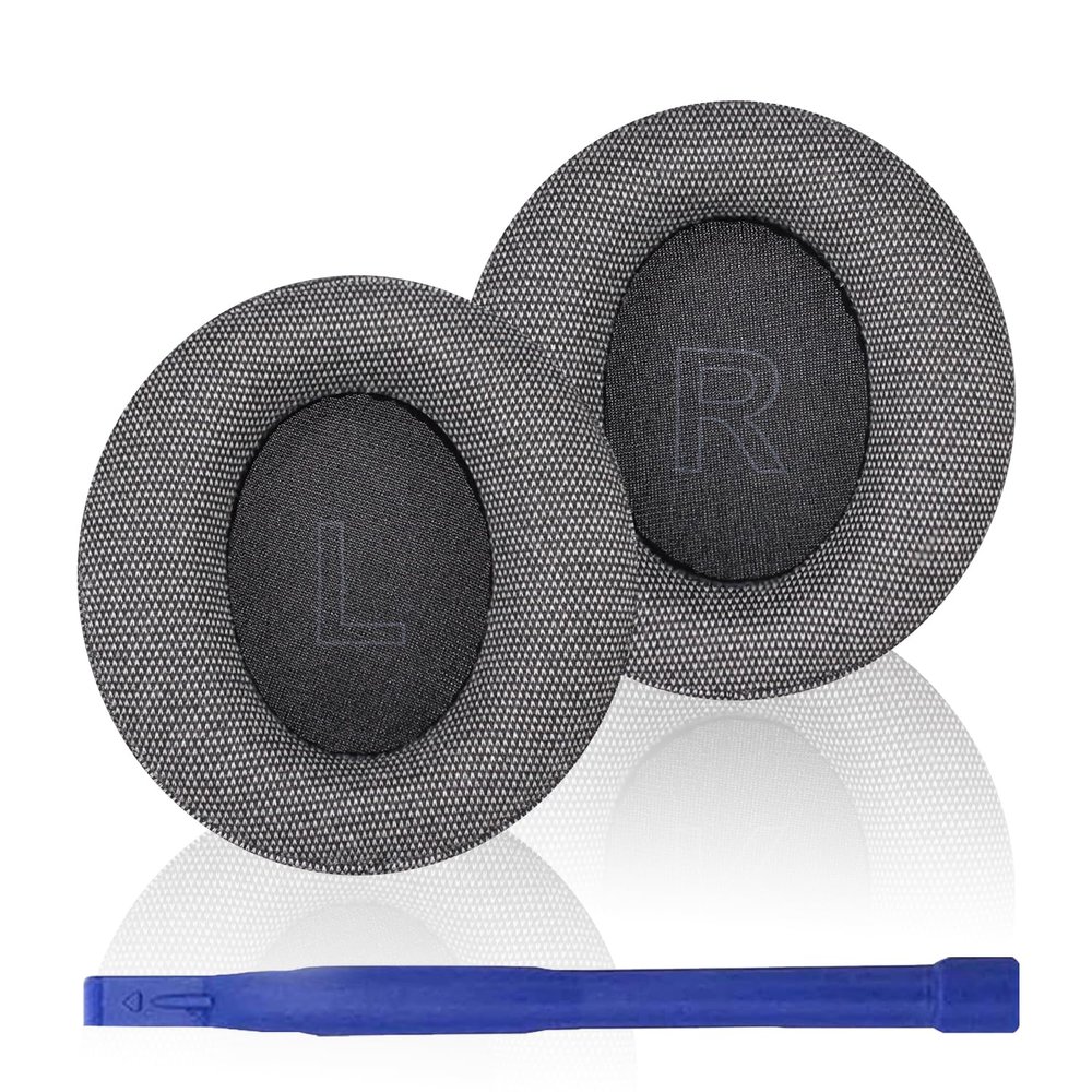 Adhiper Replacement Earpads for Anker Soundcore Life Q30 / Q35 Headphones,Durable Upgraded Linen Q30 Headphone Earpads, Q35 Replacement Earpads Cushions with Soft Memory Foam(Gray)