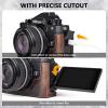 MUZIRI KINOKOO Z f Zf Case, Genuine Leather Protective Half Case Compatible for Z f/Zf Camera - with Opening Bottom and Hand Grip Design - Coffee view 4