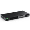 GoodTop 16 Port 2.5Gb Smart Managed Switch,16 x 2.5GbE Ports,2 x 10G SFP+,Easy Web Managed with Link Aggregation/VLAN/QOS/DHCP Client, Metal Fanless Home Lab Network Switch,1U Rack Mounted view 1