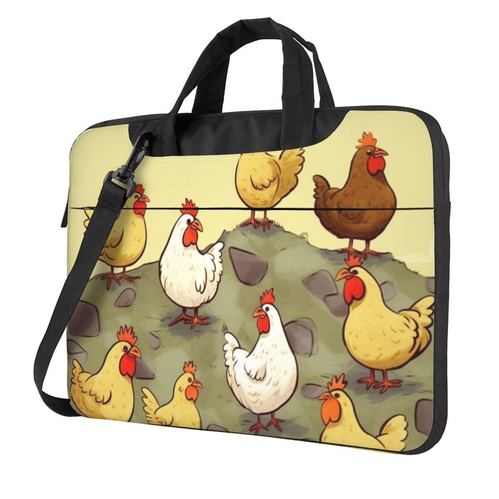 A Brood of Chickens print Laptop Bag Large Capacity Computer Bags Shoulder Briefcase Laptop Sleeve Case 15.6 inch