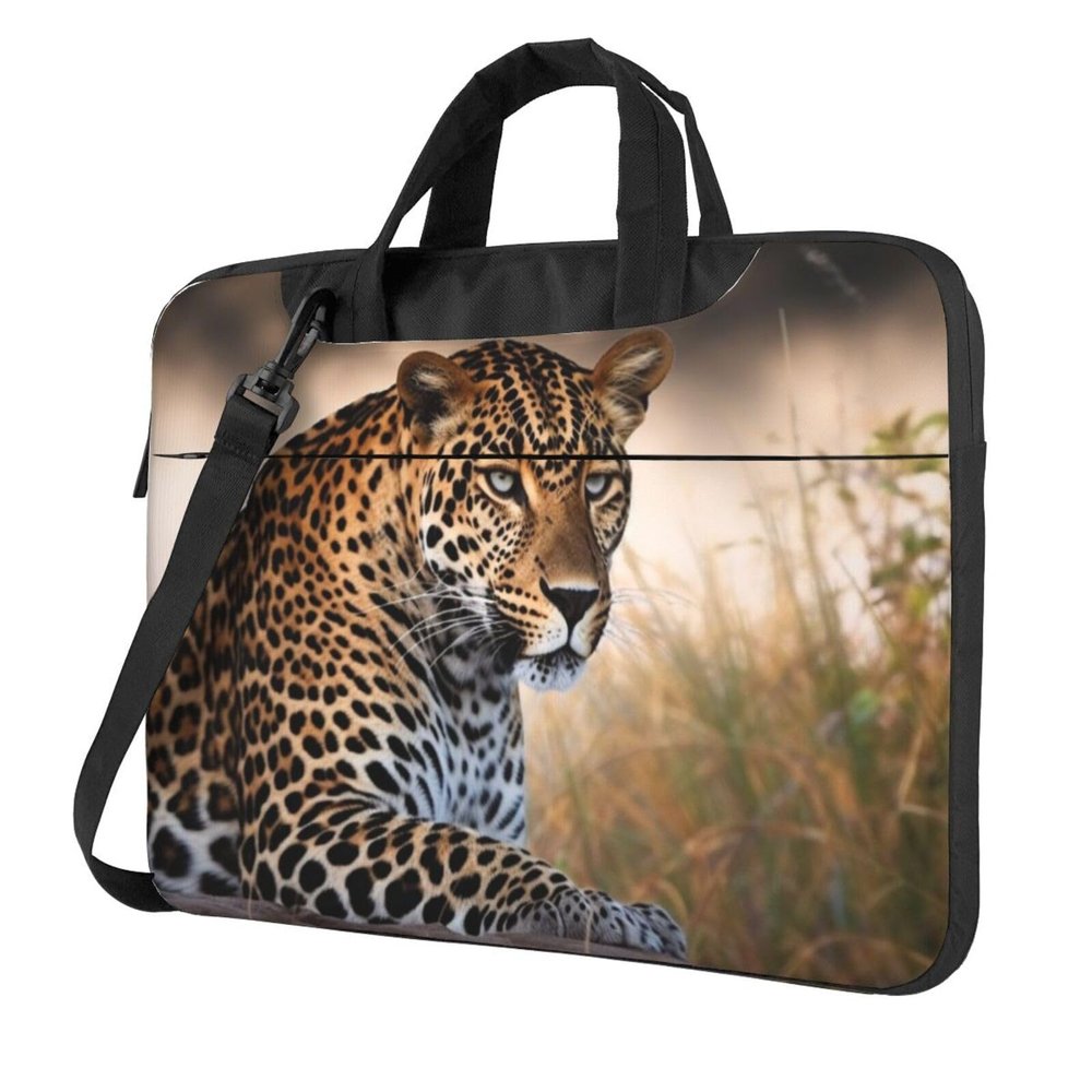 African Animal Leopard print Laptop Bag Large Capacity Computer Bags Shoulder Briefcase Laptop Sleeve Case 13 inch