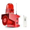 EOKHEOY Remote Control Alarm Siren 0.31Mile Outdoor Waterproof Industrial Emergency Siren with Strobe Light Adjustable Volume Tone 120dB Horn 25Watts DC12V