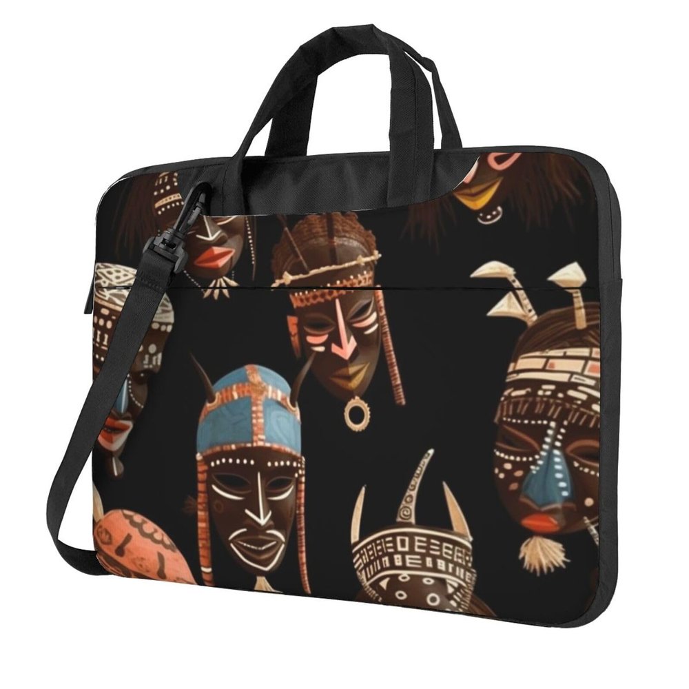 African Ritual Ethnic Tribal print Laptop Bag Large Capacity Computer Bags Shoulder Briefcase Laptop Sleeve Case 13 inch